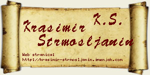 Krasimir Strmošljanin vizit kartica
